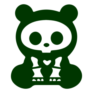 X-Ray Panda Decal (Dark Green)